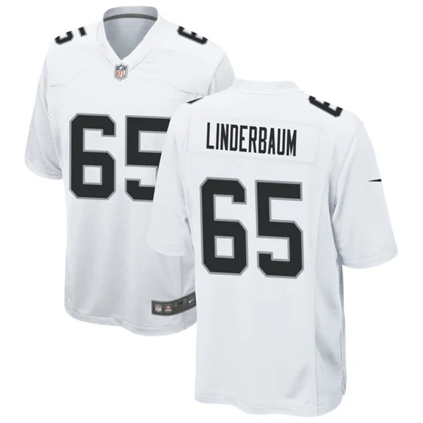 Men's Las Vegas Raiders #65 Tyler Linderbaum Nike White Vapor F.U.S.E. Limited Jersey