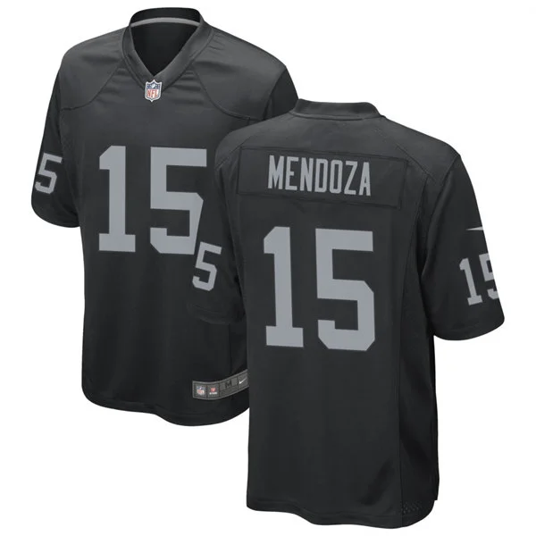 Men's Las Vegas Raiders #15 Fernando Mendoza Nike Black Vapor F.U.S.E. Limited Jersey