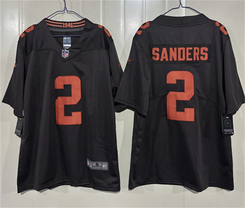 Mens Cleveland Browns #2 Shedeur Sanders Nike Brown Alternate Vapor Limited Jersey
