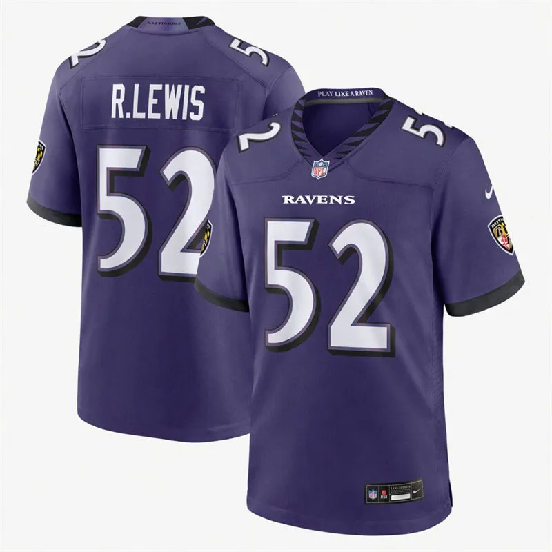 Mens Baltimore Ravens Retired Player #52 Ray Lewis Nike 2026 Next Flight Purple Vapor F.U.S.E Limited Jersey
