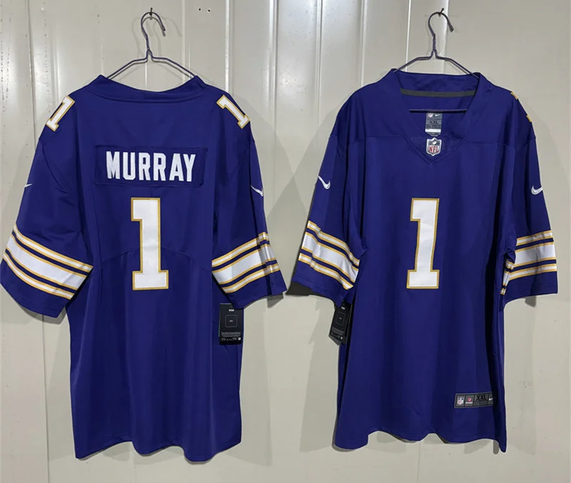 Men's Minnesota Vikings #1 Kyler Murray Nike Purple Classic F.U.S.E. Limited Jersey