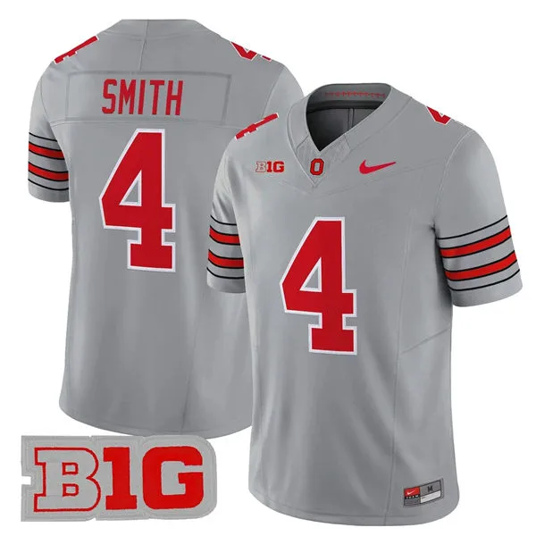 Men's Ohio State Buckeyes #4 Jeremiah Smith 2026 Gray F.U.S.E Limited Football Jersey