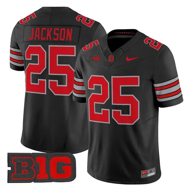 Men's Ohio State Buckeyes #25 Bo Jackson 2026 Black Tunnel Vision F.U.S.E Limited Football Jersey