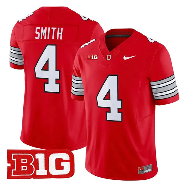 Men's Ohio State Buckeyes #4 Jeremiah Smith 2026 Scarlet Rush F.U.S.E Limited Football Jersey
