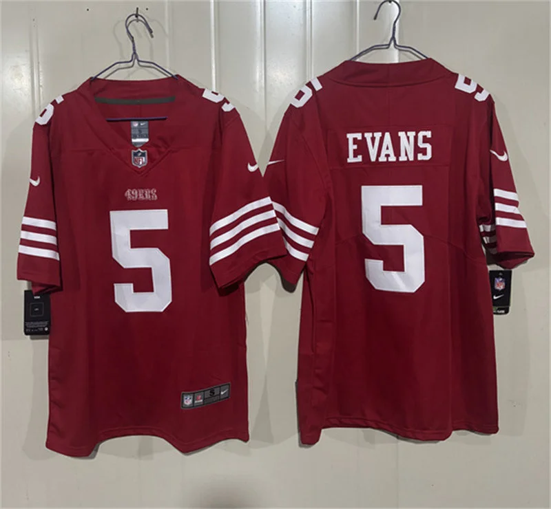 Mens San Francisco 49ers #5 Mike Evans Nike Scarlet F.U.S.E. Vapor Limited Jersey