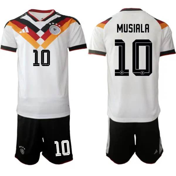 Mens Germany National Team #10 Jamal Musiala White Home 2026 FIFA World Cup Soccer Jersey Kit