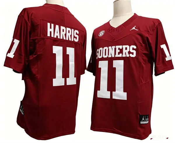 Oklahoma Sooners #11 Trell Harris Crimson SEC Football Game Jersey Oklahoma Sooners #11 Trell Harris Crimson SEC Football Game Jersey