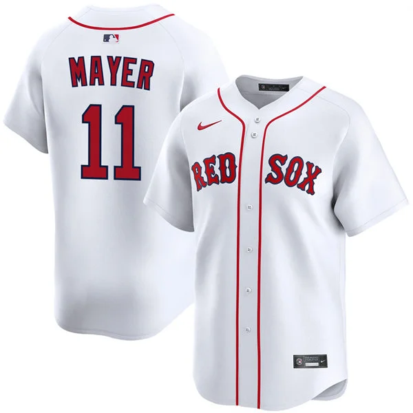 Mens Boston Red Sox #11 Marcelo Mayer Nike White Home with Name Limted Jersey