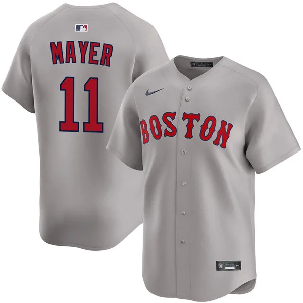 Mens Boston Red Sox #11 Marcelo Mayer Nike Road Gray Limted Jersey