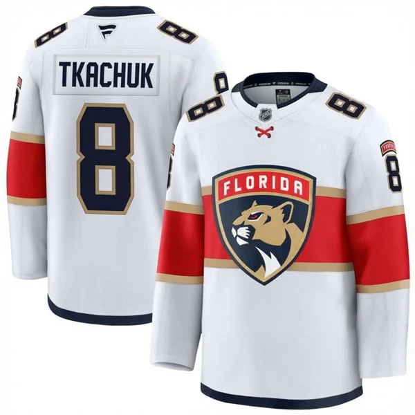 Men's Florida Panthers #8 Brady Tkachuk Fanatics White Away Premium Jersey