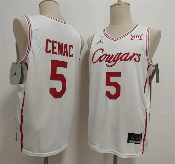Men's Houston Cougars #5 Chris Cenac Jr. 2025 White Cougars Basketball Game Jersey
Men's Houston Cougars #5 Chris Cenac Jr. 2025 White Cougars Basketball Game Jersey