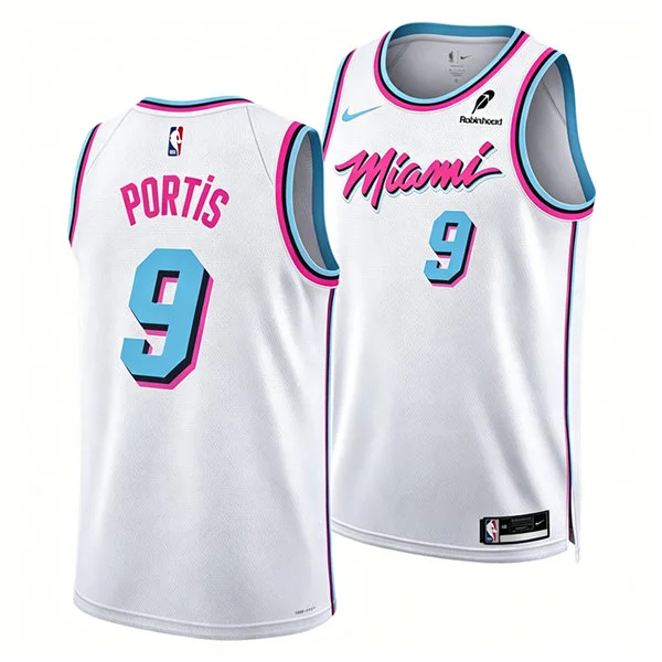 Mens Miami Heat #9 Bobby Portis Nike Original Vice Swingman Jersey White