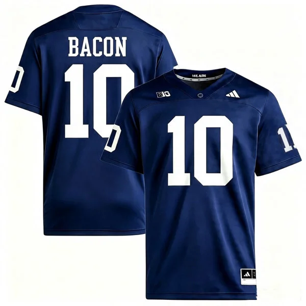 Penn State Nittany Lions #10 Caleb Bacon 2026 Adidas Navy with Name Football Jersey Penn State Nittany Lions #10 Caleb Bacon 2026 Adidas Navy with Name Football Jersey