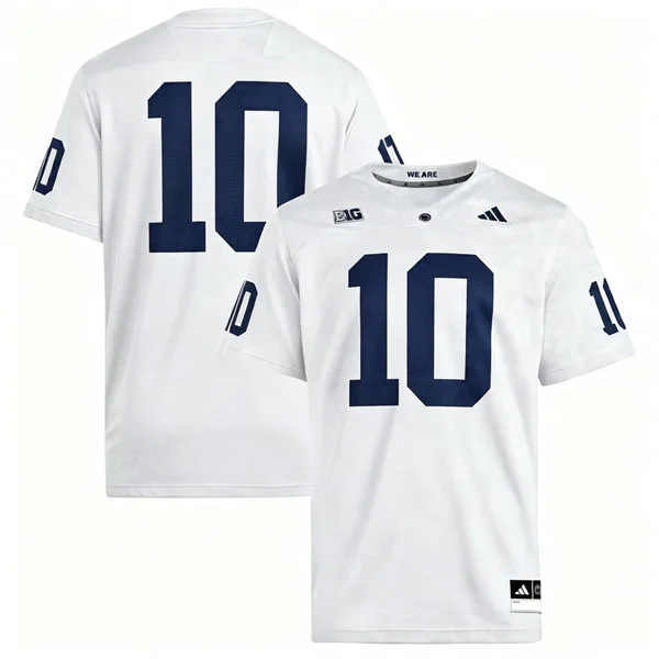 Penn State Nittany Lions #10 Caleb Bacon 2026 Adidas White Football Game Jersey Penn State Nittany Lions #10 Caleb Bacon 2026 Adidas White Football Game Jersey