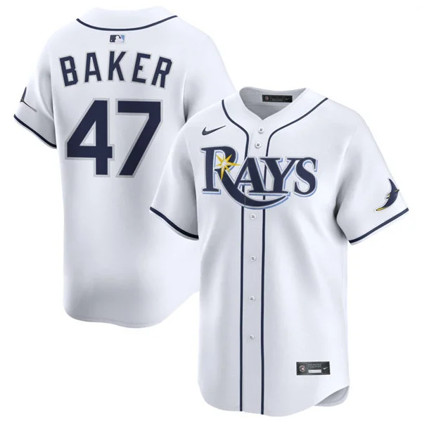 Mens Tampa Bay Rays #47 Bryan Baker  Nike White Home Limited Jersey