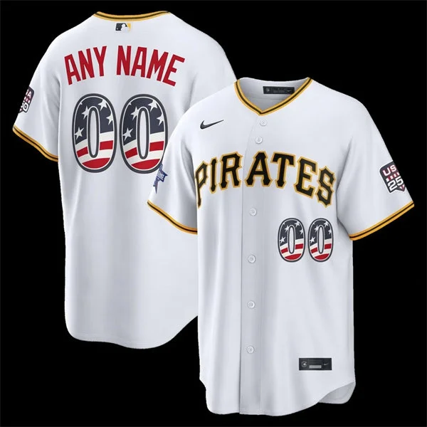 Pittsburgh Pirates Custom White 2026 All-Star Edition Stars & Stripes Stadium Jersey