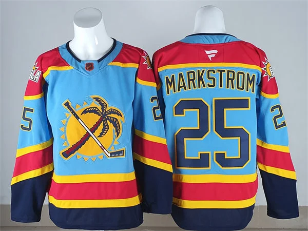 Men's Florida Panthers #25 Jacob Markstrom Fanatics Light Blue Reverse Retro 2.0 Jersey