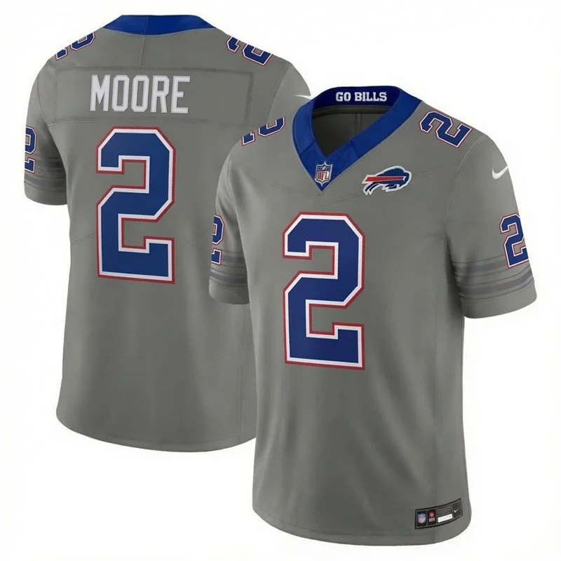 Youth Buffalo Bills #2 D.J. Moore Nike Gray Nickel City Limited Jersey