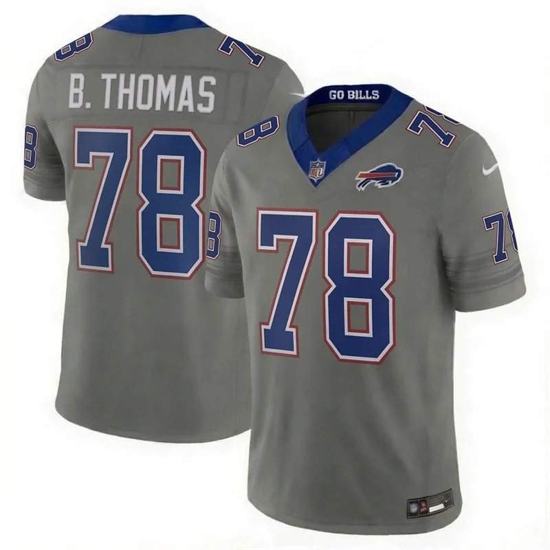 Youth Buffalo Bills Retired Player #78 Bruce Smith Nike Gray Nickel City Limited Jersey
