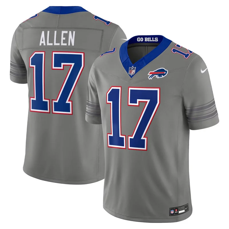 Youth Buffalo Bills #17 Josh Allen Nike Gray Nickel City Limited Jersey