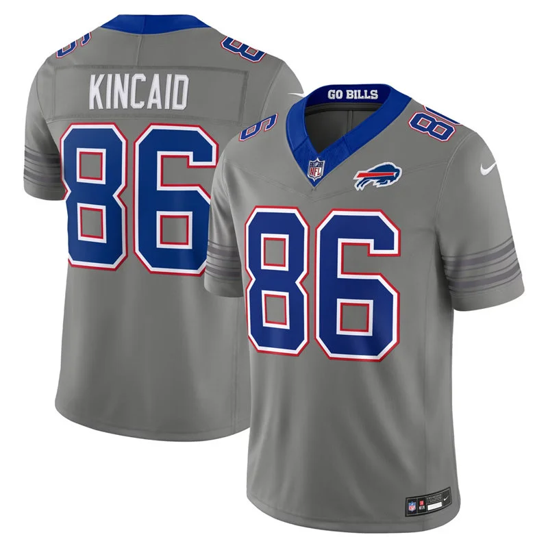 Youth Buffalo Bills #86 Dalton Kincaid Nike Gray Nickel City Limited Jersey