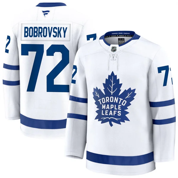 Men's Toronto Maple Leafs #72 Sergei Bobrovsky Fanatics Away White Premium Jersey