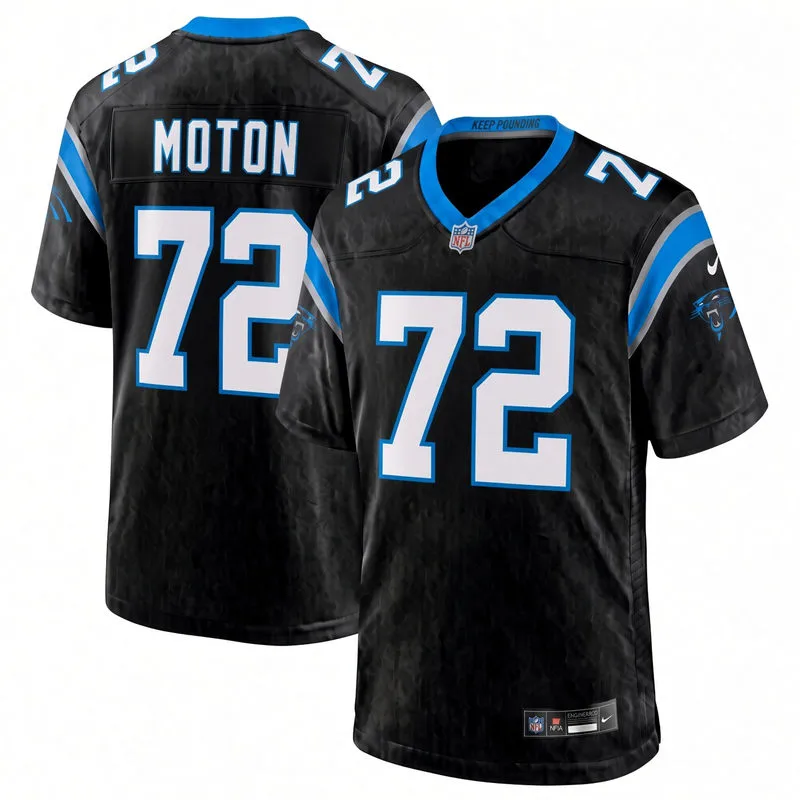 Mens Carolina Panthers #72 Taylor Moton Nike Black Vapor F.U.S.E. Limited Jersey