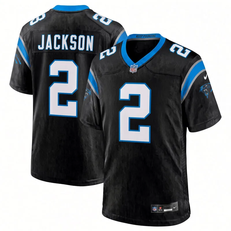 Mens Carolina Panthers #2 Mike Jackson Nike Black Vapor F.U.S.E. Limited Jersey