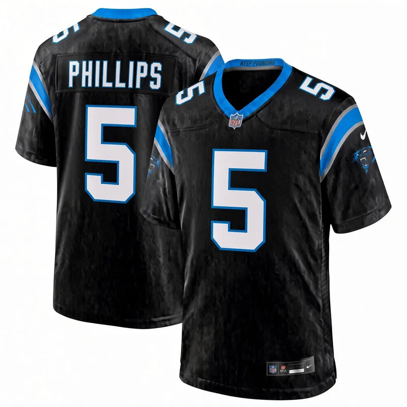 Mens Carolina Panthers #5 Jaelan Phillips Nike Black Vapor F.U.S.E. Limited Jersey