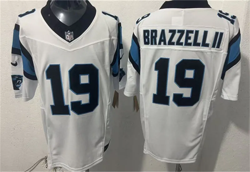 Mens Carolina Panthers #19 Chris Brazzell II Nike White Vapor F.U.S.E. Limited Jersey