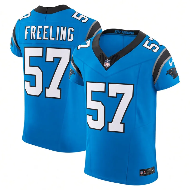 Mens Carolina Panthers #57 Monroe Freeling Nike Blue Alternate Vapor F.U.S.E. Limited Jersey