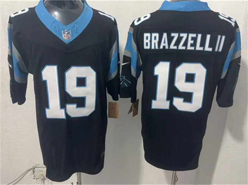 Mens Carolina Panthers #19 Chris Brazzell II Nike Black Vapor F.U.S.E. Limited Jersey