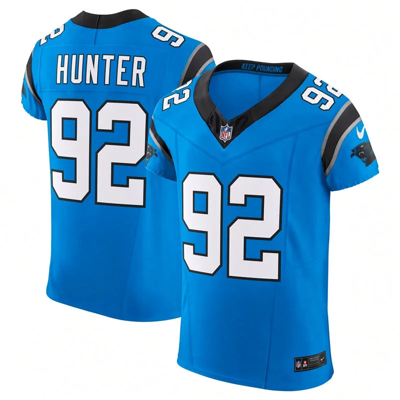 Mens Carolina Panthers #92 Lee Hunter Nike Blue Alternate Vapor F.U.S.E. Limited Jersey