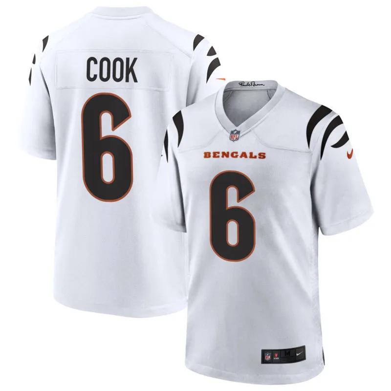 Mens Cincinnati Bengals #6 Bryan Cook Nike White Vapor F.U.S.E. Limited Jersey