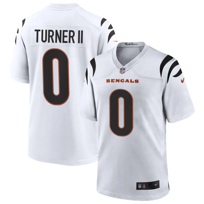 Mens Cincinnati Bengals #0 DJ Turner II Nike White Vapor F.U.S.E. Limited Jersey