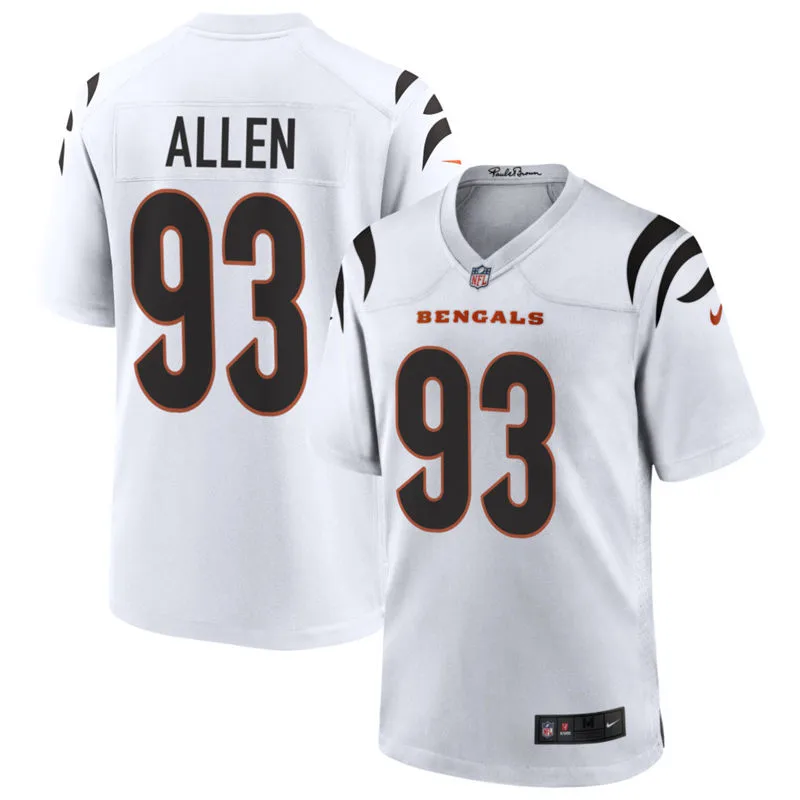 Mens Cincinnati Bengals #93 Jonathan Allen Nike White Vapor F.U.S.E. Limited Jersey