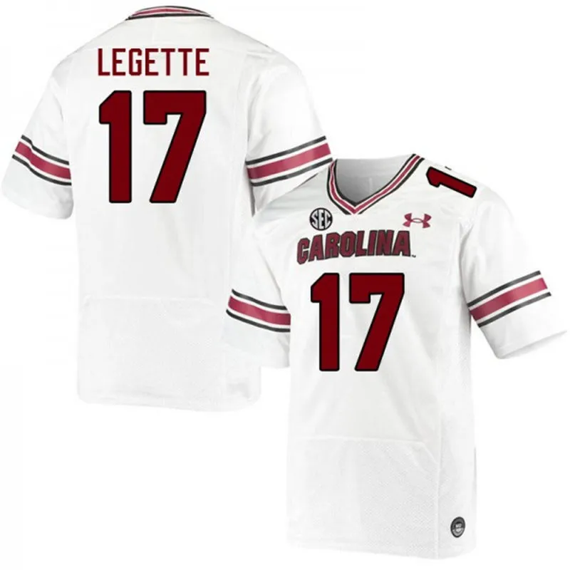 South Carolina Gamecocks #17 Xavier Legette 2023 White Football Game Jersey South Carolina Gamecocks #17 Xavier Legette 2023 White Football Game Jersey