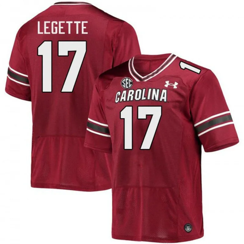 South Carolina Gamecocks #17 Xavier Legette 2023 Garnet Football Game Jersey