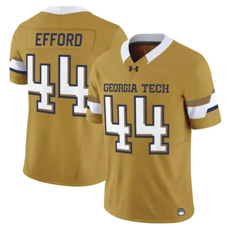 Georgia Tech Yellow Jackets #44 Kyle Efford 2026 Gold Football Game Jersey