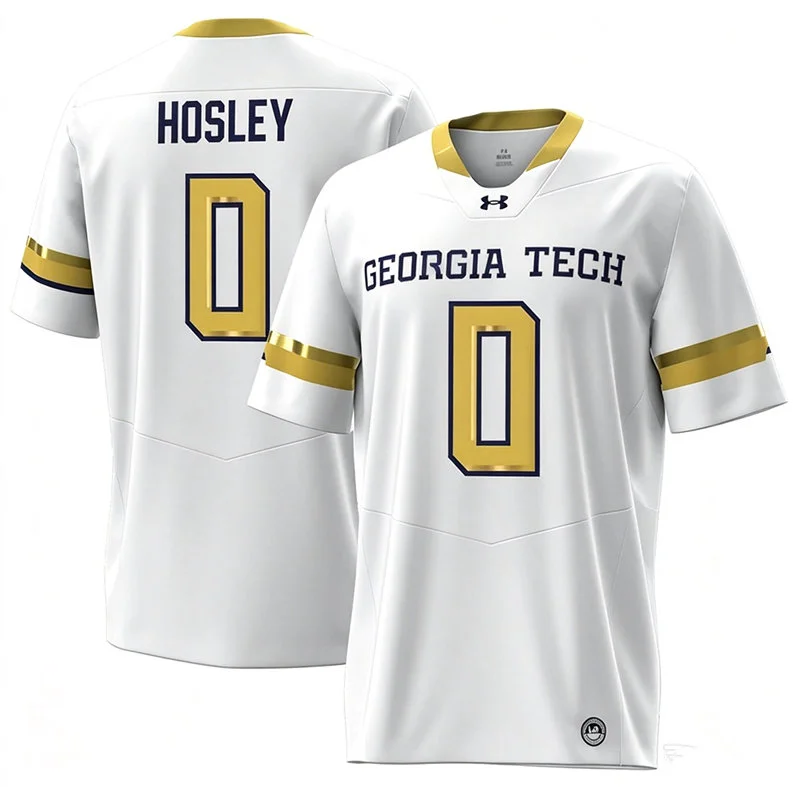 Georgia Tech Yellow Jackets #0 Malachi Hosley 2026 White Football Game Jersey