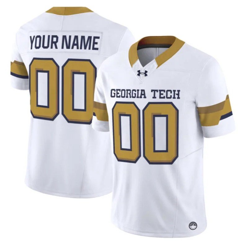 Georgia Tech Yellow Jackets Custom 2026 White Football Game Jersey