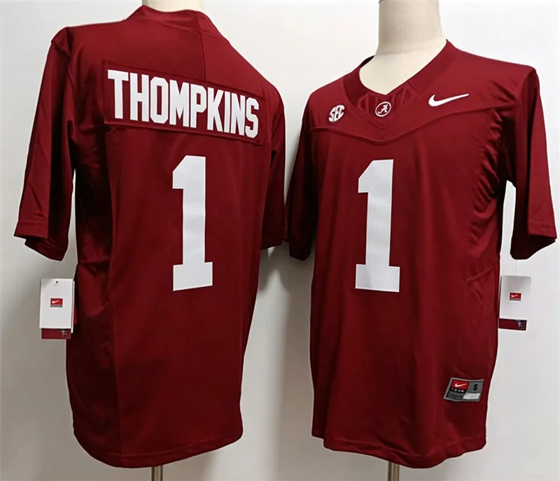 Alabama Crimson Tide #1 Devan Thompkins Crimson Football F.U.S.E. Limited Jersey