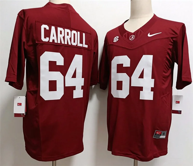 Alabama Crimson Tide #64 Michael Carroll Crimson Football F.U.S.E. Limited Jersey