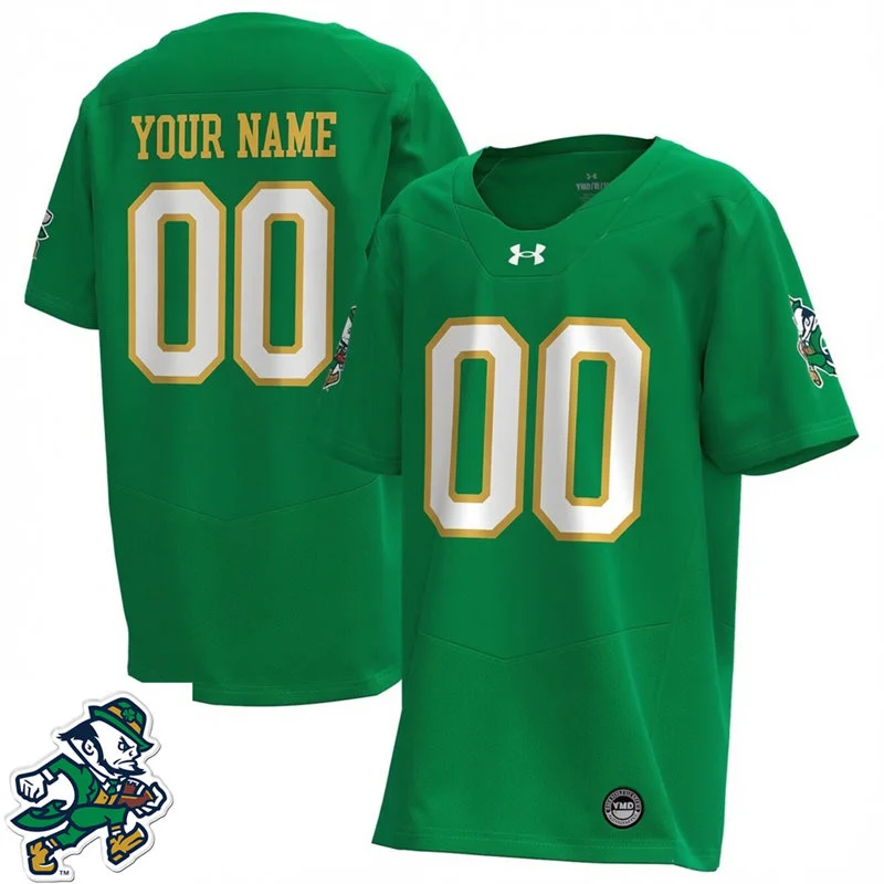  Notre Dame Fighting Irish Custom 2026 Green Alternate Football Jersey