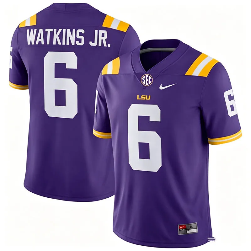 LSU Tigers #6 Winston Watkins Jr. Purple F.U.S.E. Limited Football Game Jersey