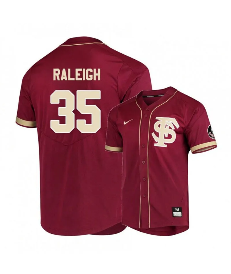 Florida State Seminoles #35 Cal Raleigh Nike Scarlet FS Baseball Jersey Florida State Seminoles #35 Cal Raleigh Nike Scarlet FS Baseball Jersey