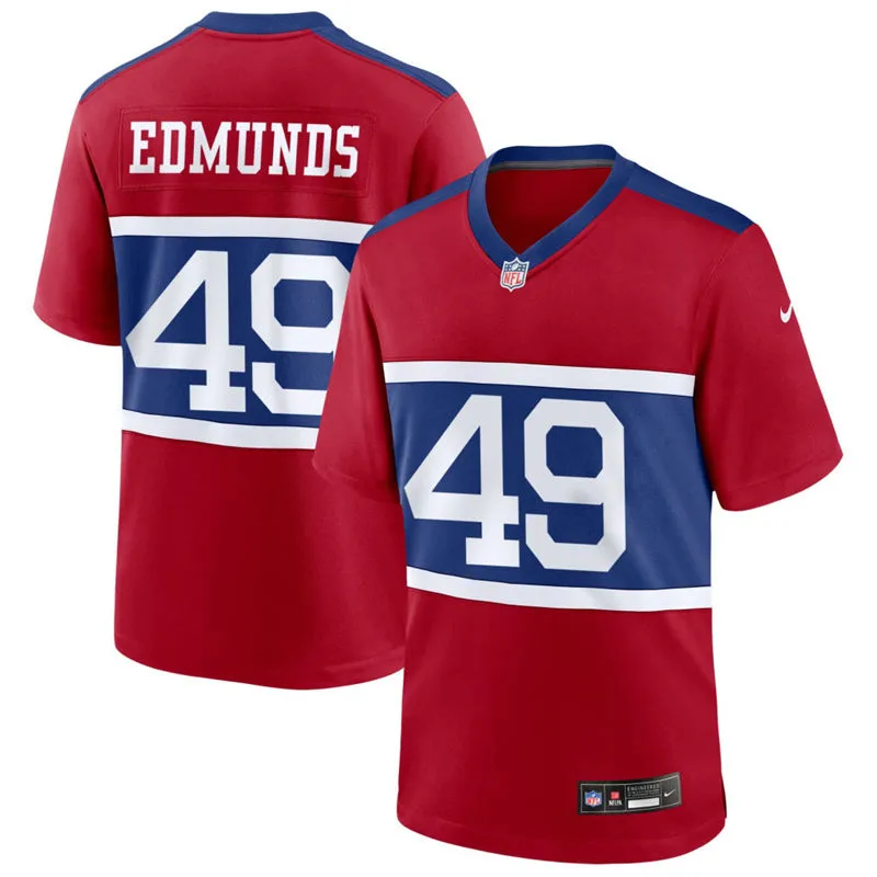 Men's New York Giants #49 Tremaine Edmunds Nike Century Red Alternate Vapor F.U.S.E. Limited Jersey