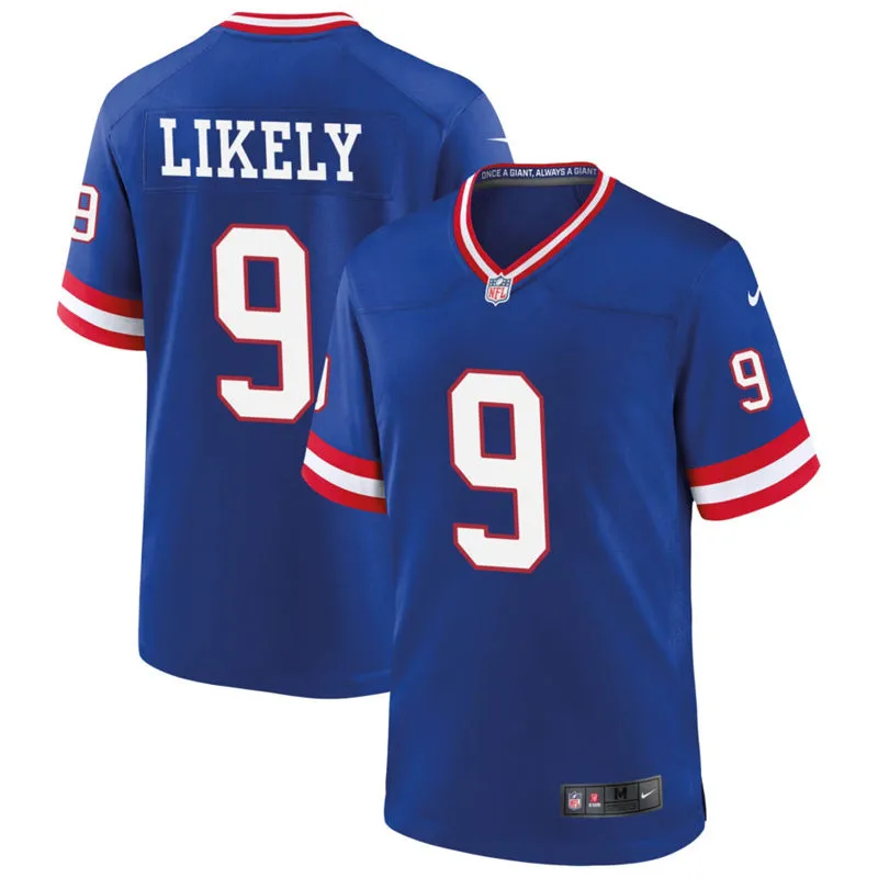 Men's New York Giants #9 Isaiah Likely Nike Royal Classic F.U.S.E. Limited Jersey