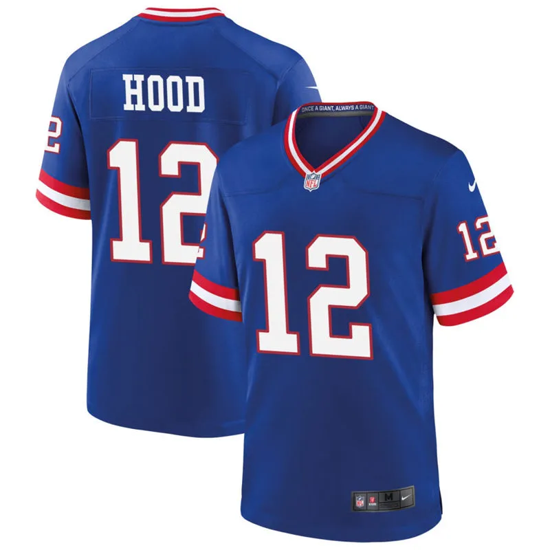 Men's New York Giants #12 Colton Hood Nike Royal Classic F.U.S.E. Limited Jersey