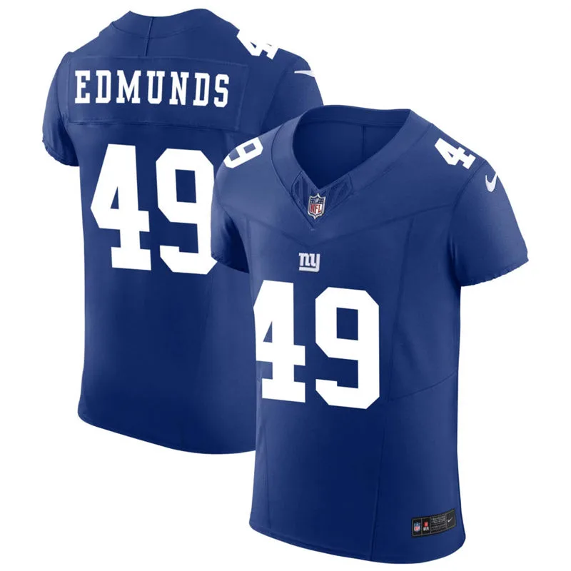 Men's New York Giants #49 Tremaine Edmunds Nike Royal Vapor F.U.S.E. Limited Jersey